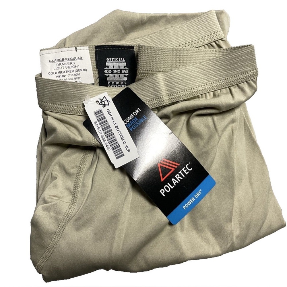 NWT USGI Army Polartec ECWCS Gen III Level 1 Thermal Bottoms Sz Small Regular